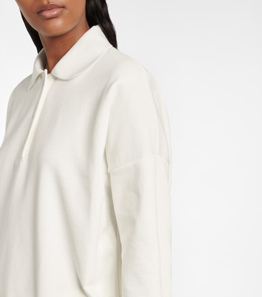 Shop The Row Corzas Cotton Polo Sweater In White