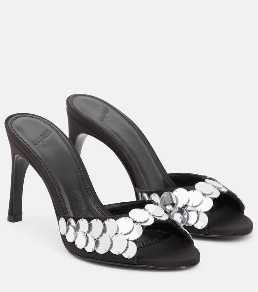 Coperni Sequined leather mules