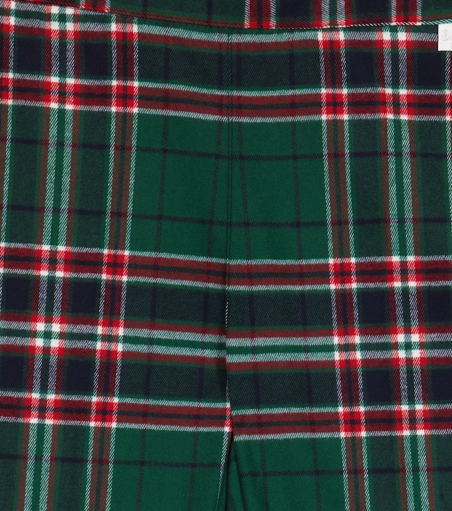 Il Gufo Tartan Pants In Pine Green