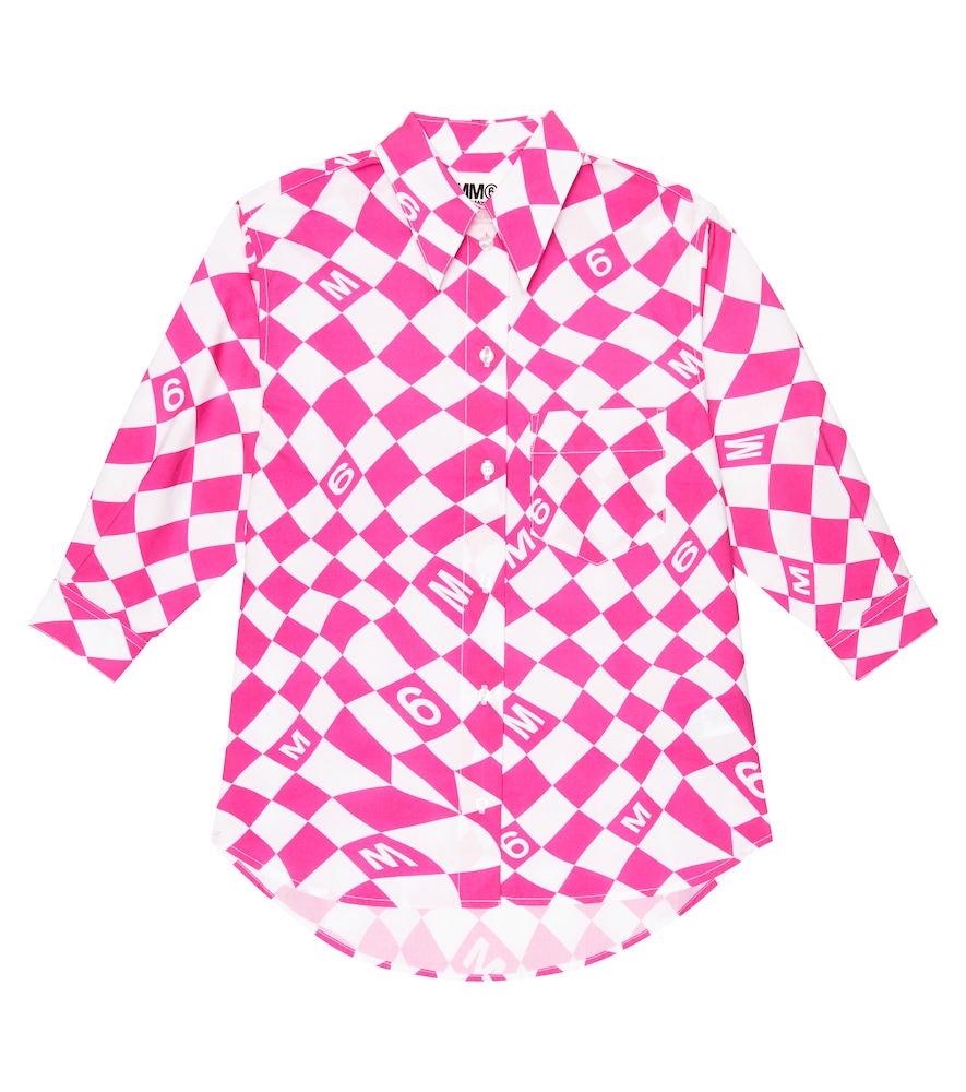 MM6 Maison Margiela Kids Printed cotton shirt dress　MM6 メゾン マルジェラ キッズ プリント コットン シャツ ドレス MM6