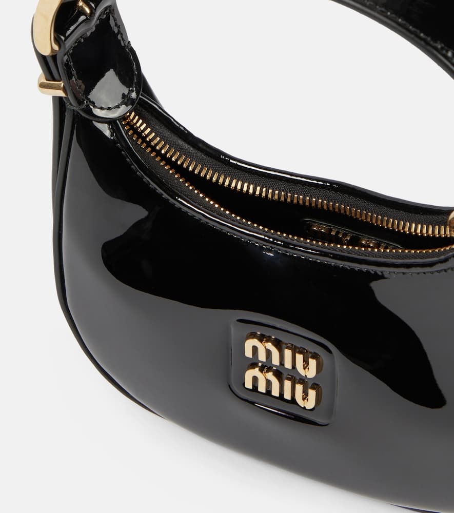 MIU MIU MINI PATENT LEATHER SHOULDER BAG