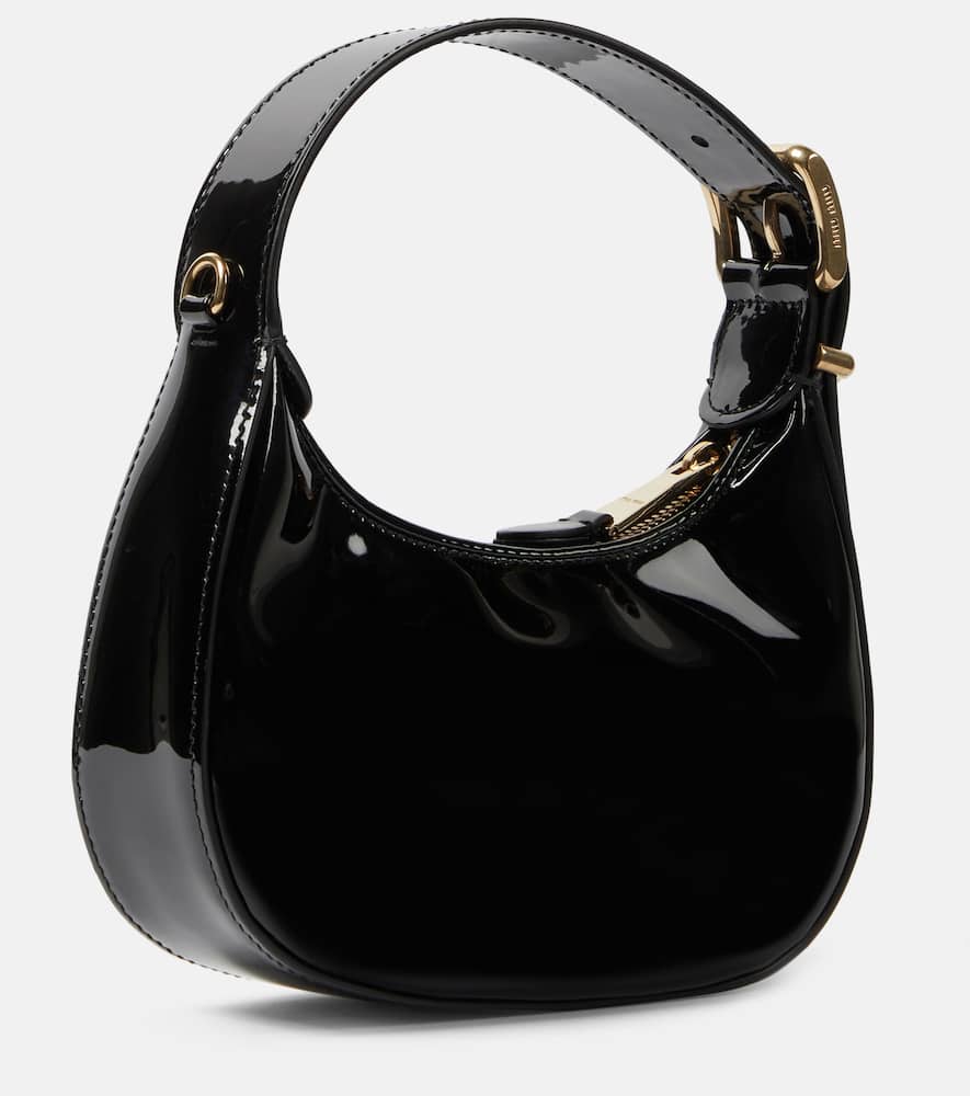 MIU MIU MINI PATENT LEATHER SHOULDER BAG