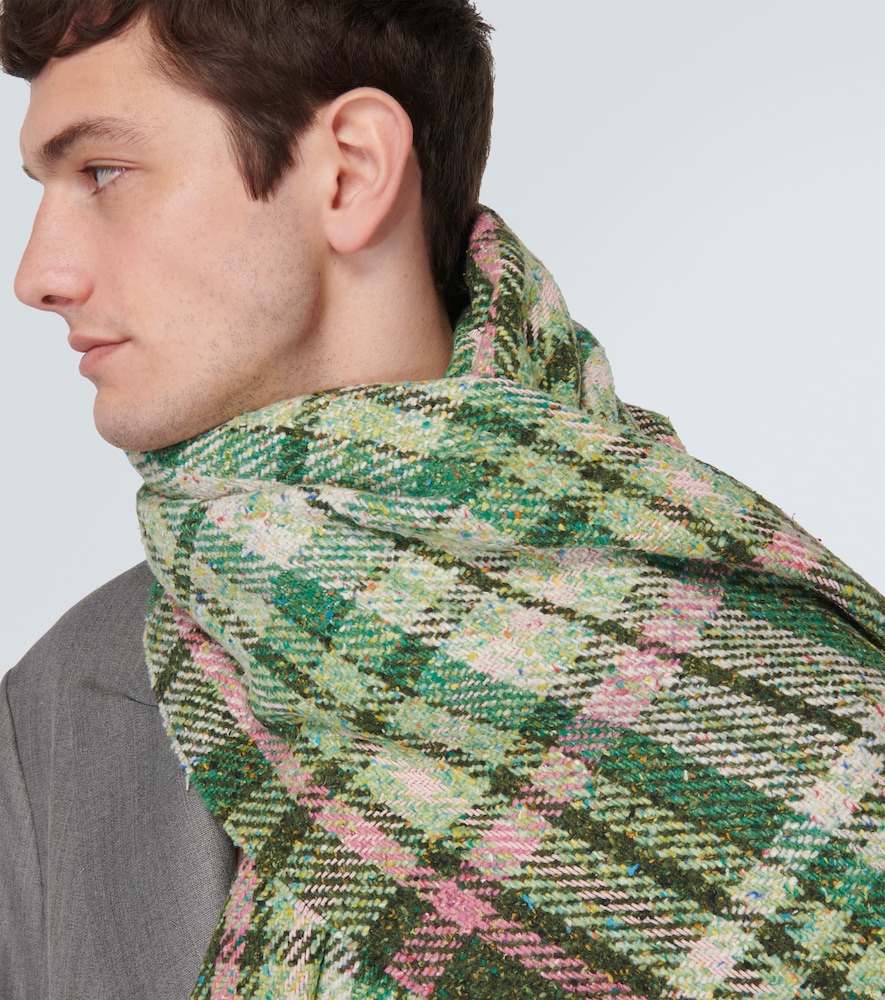  Acne Studios Acne Studios Fringed Checked Scarf 