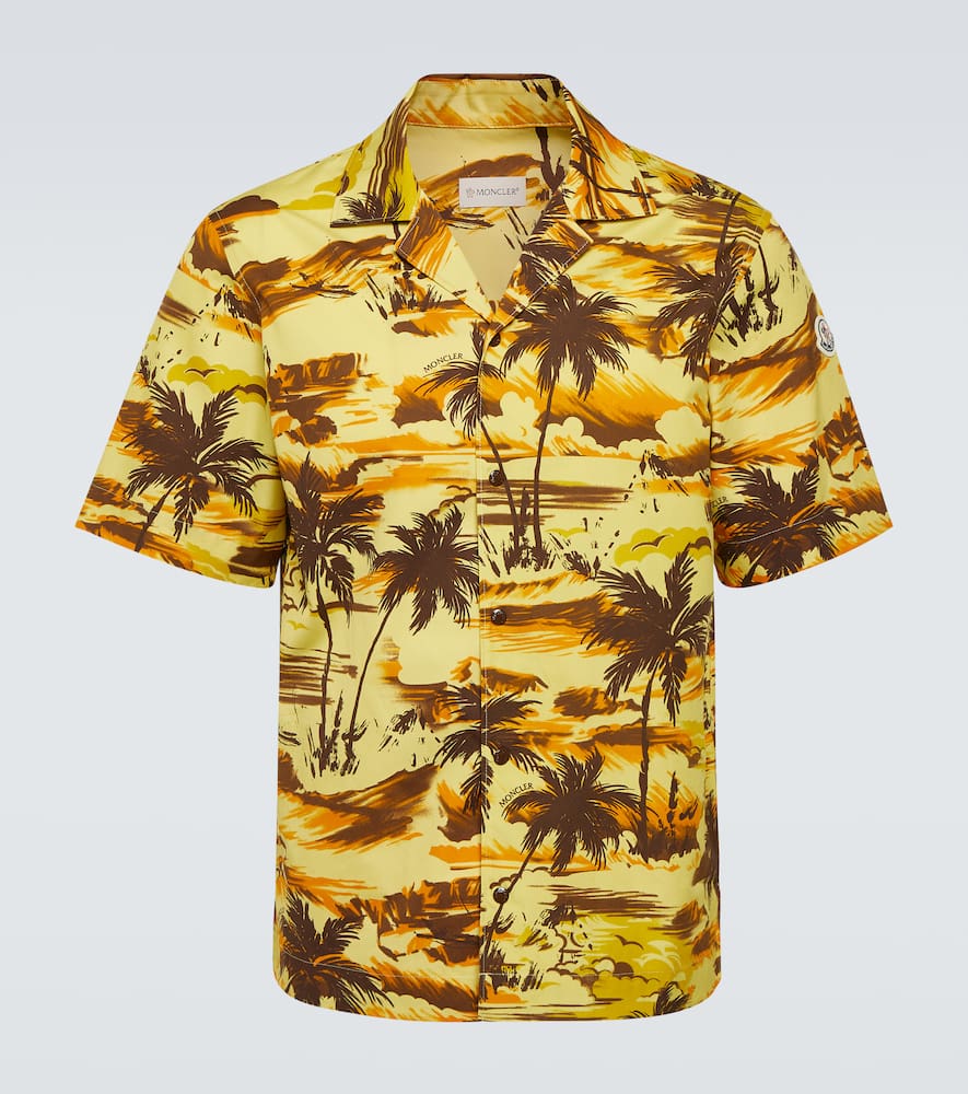 Moncler Printed cotton poplin shirt
