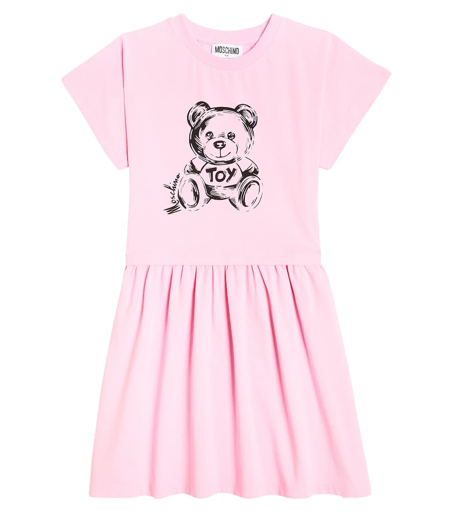Moschino Kids Teddy Bear cotton-blend jersey dress