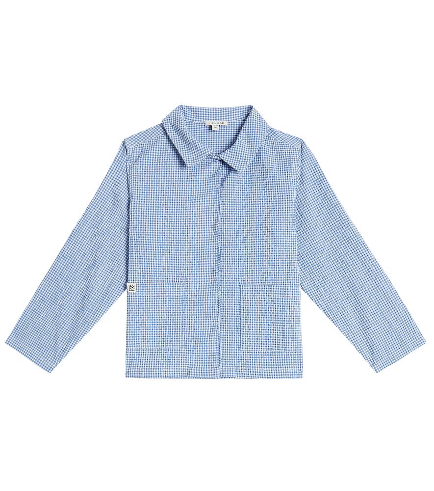 Liewood Kory checked seersucker overshirt