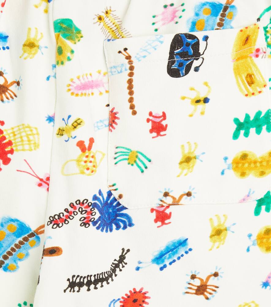 Bobo Choses Funny Insects Cotton-blend Jersey Sweatpants In Offwhite