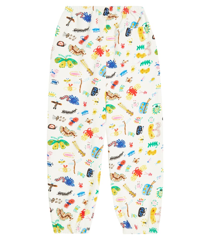 Bobo Choses Funny Insects Cotton-blend Jersey Sweatpants In Offwhite
