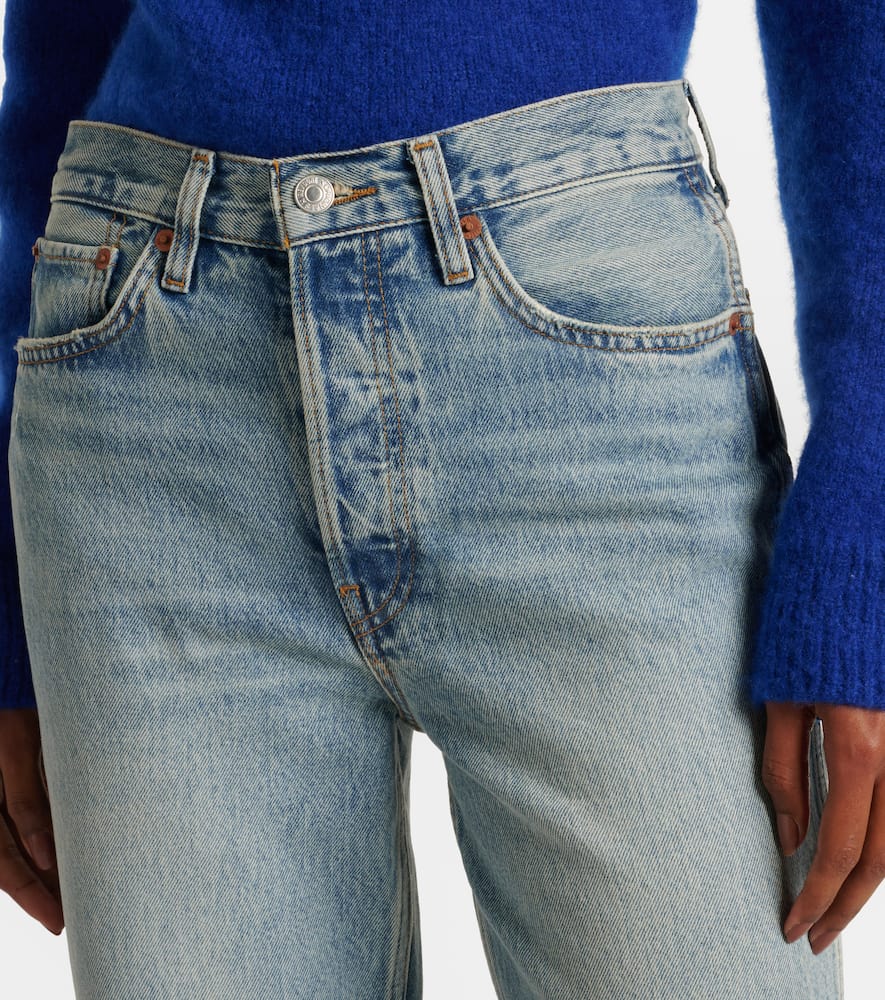 Re/done High-rise Straight Jeans 90s In Blau