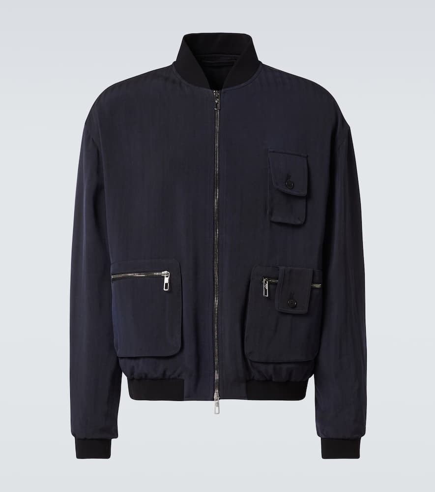 Giorgio Armani Bomberjacke Aus Twill In Blau