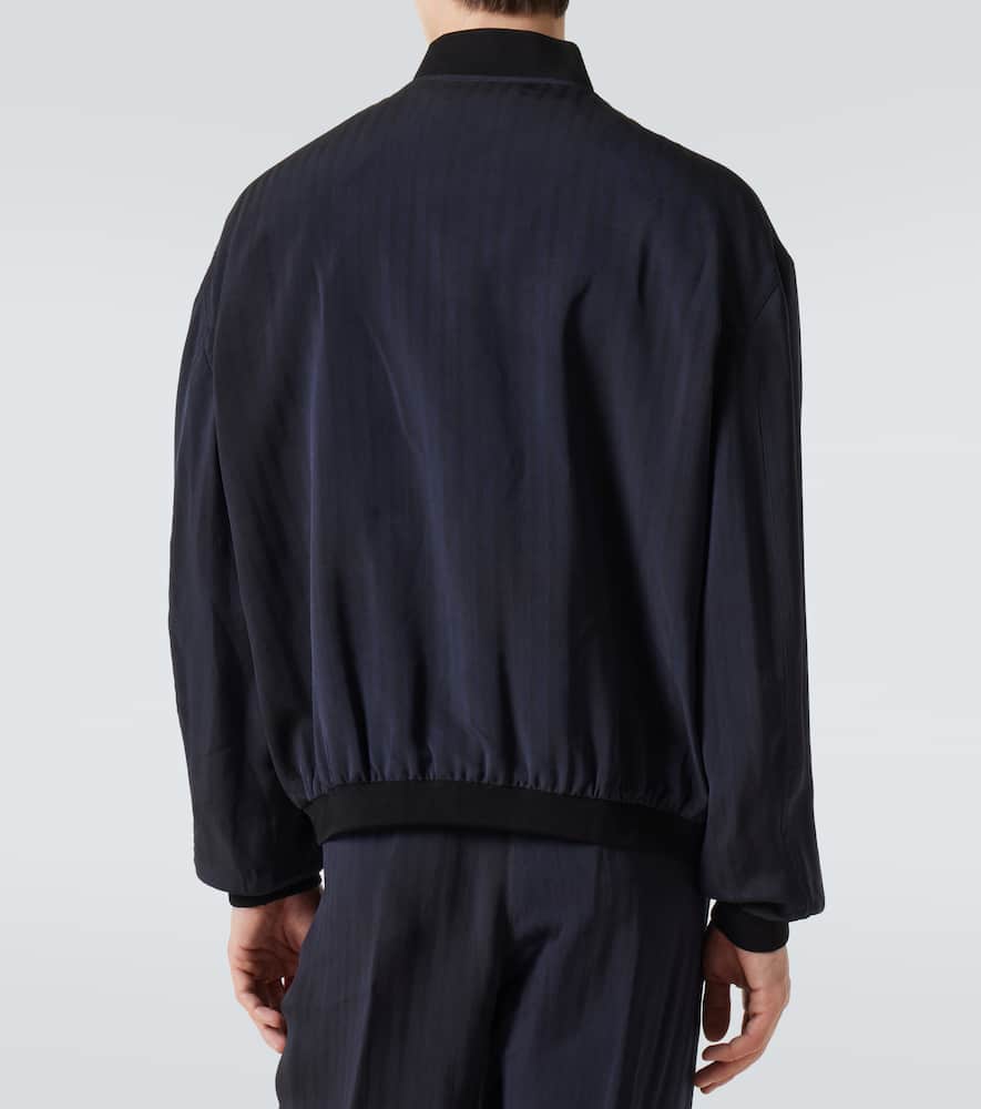 Giorgio Armani Bomberjacke Aus Twill In Blau