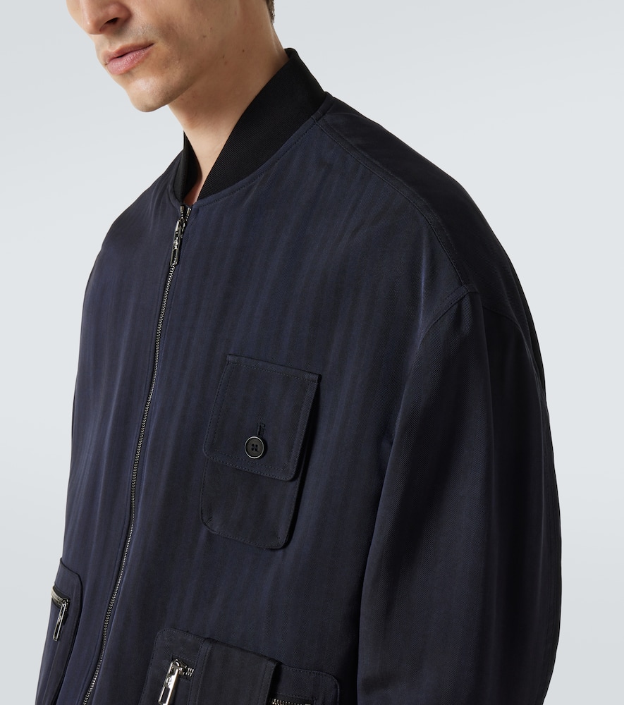 Giorgio Armani Bomberjacke Aus Twill In Blau