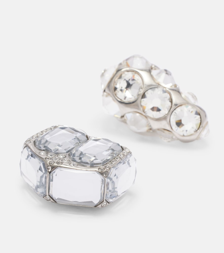  Acne Studios Acne Studios Asymmetric Embellished Earrings 