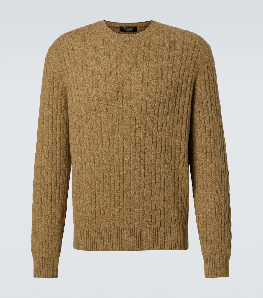 Cable-knit cashmere sweater