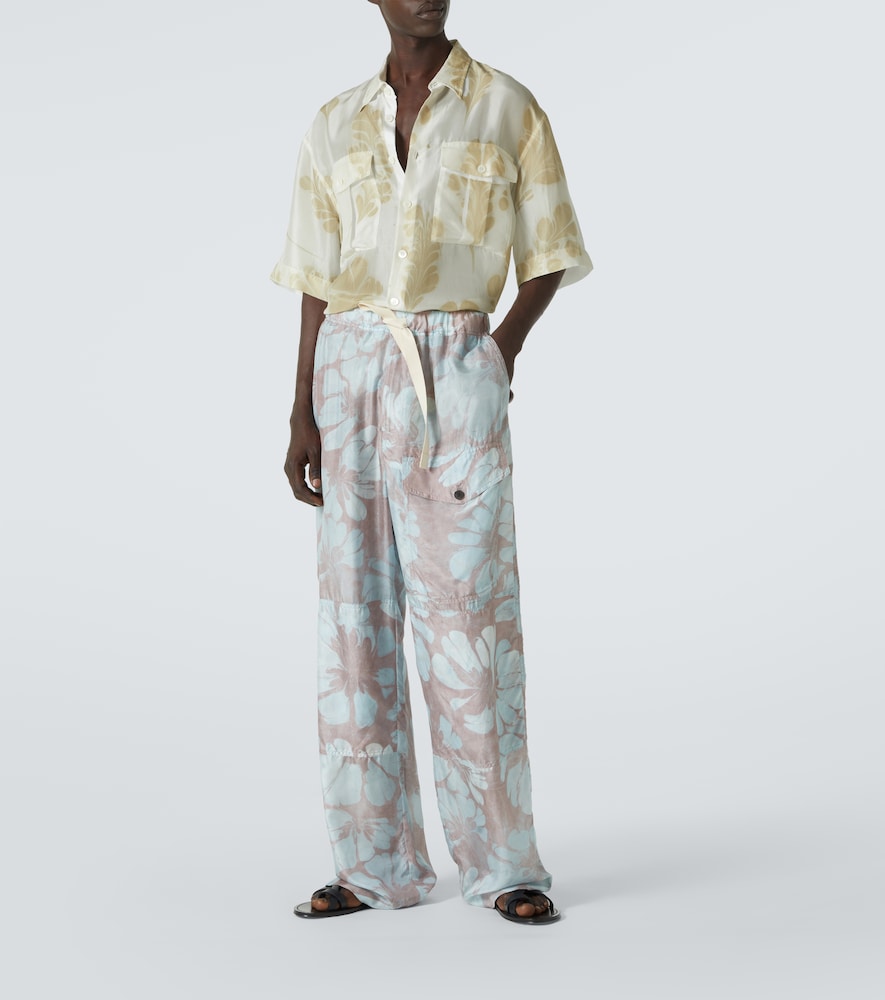  Dries Van Noten Dries Van Noten Printed Silk Bowling Shirt 