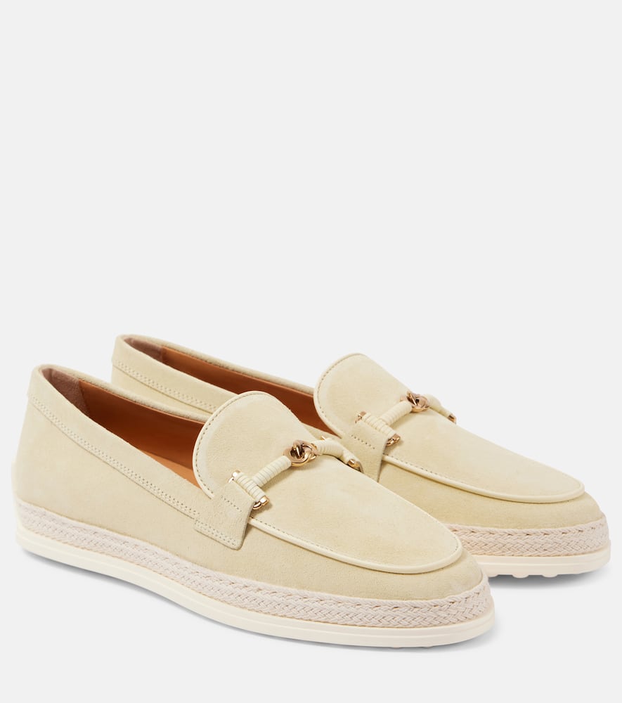 T Ring suede driving shoes
