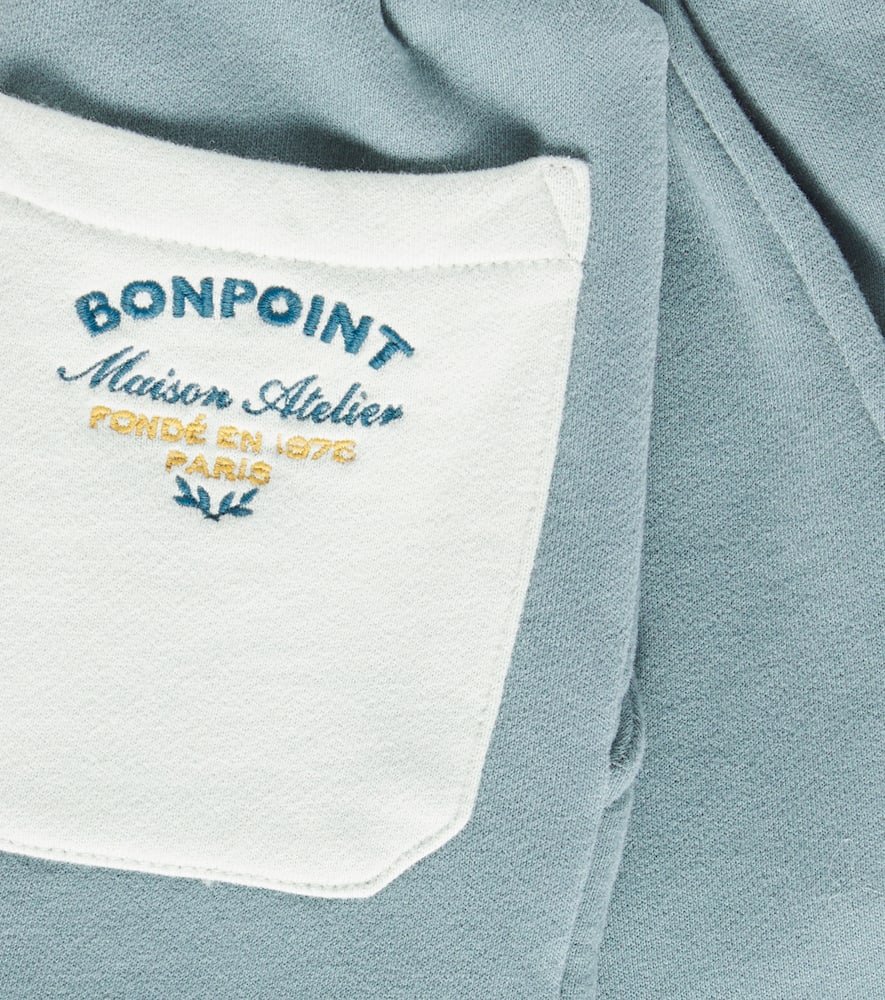 Bonpoint Egon Cotton Fleece Bermuda Shorts In Green