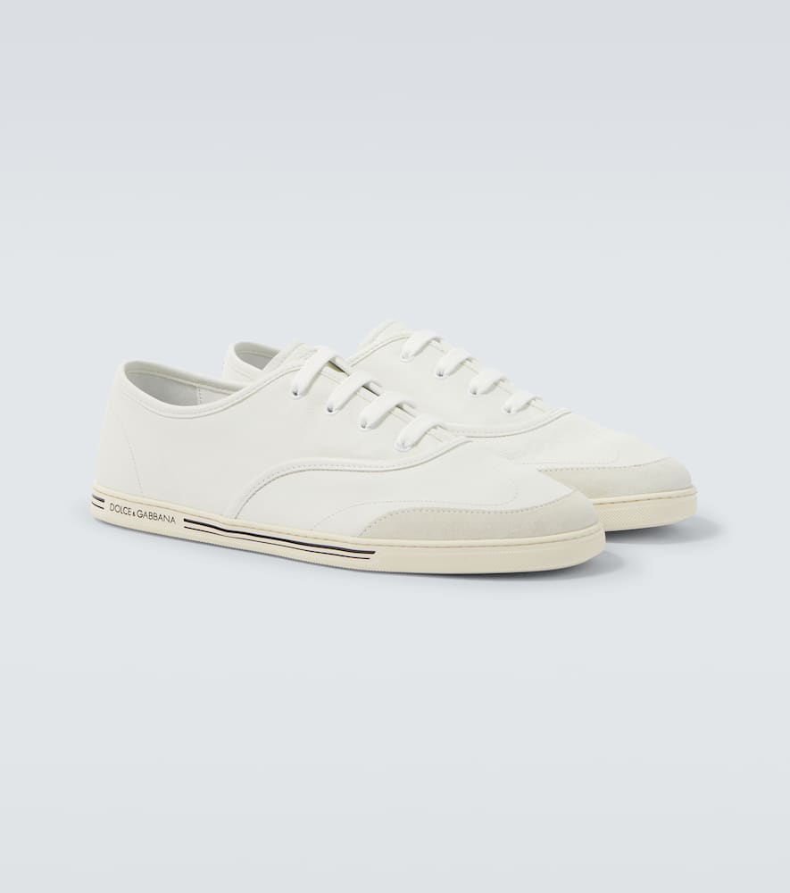 Dolce & Gabbana Saint Tropez Calfskin Sneakers In White
