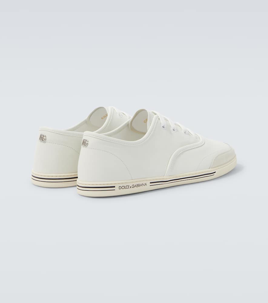 Dolce & Gabbana Saint Tropez Calfskin Sneakers In White