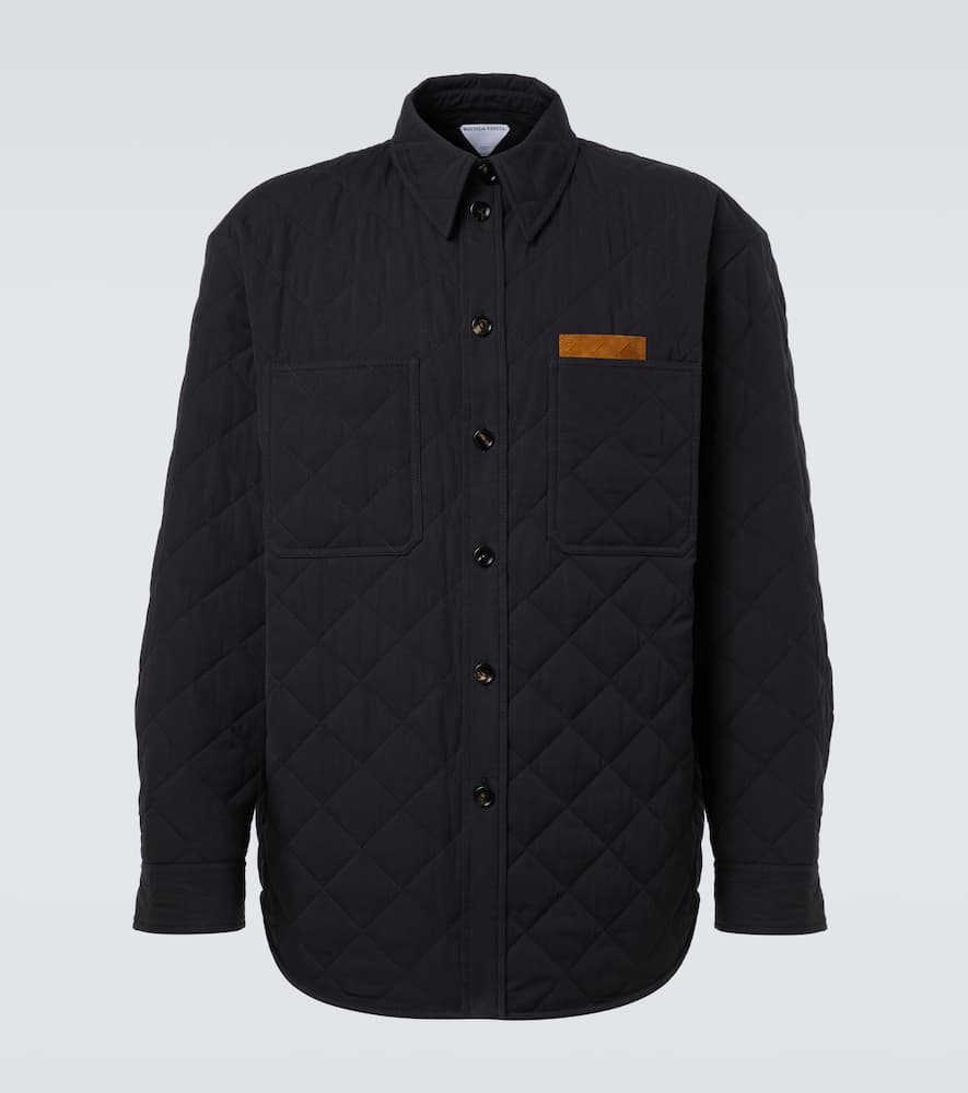 Quilted cotton-blend overshirt