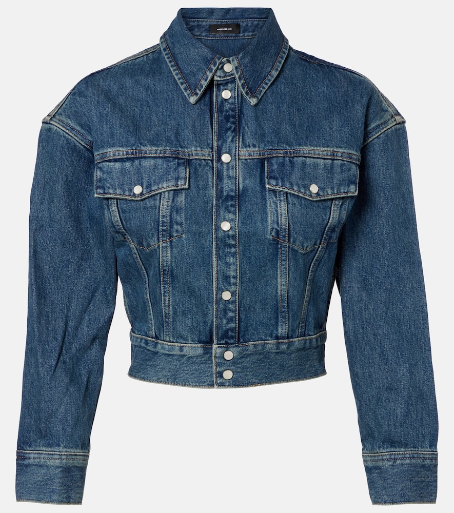 Wardrobe.nyc Wardrobe. Nyc Cropped Denim Jacket In Blue