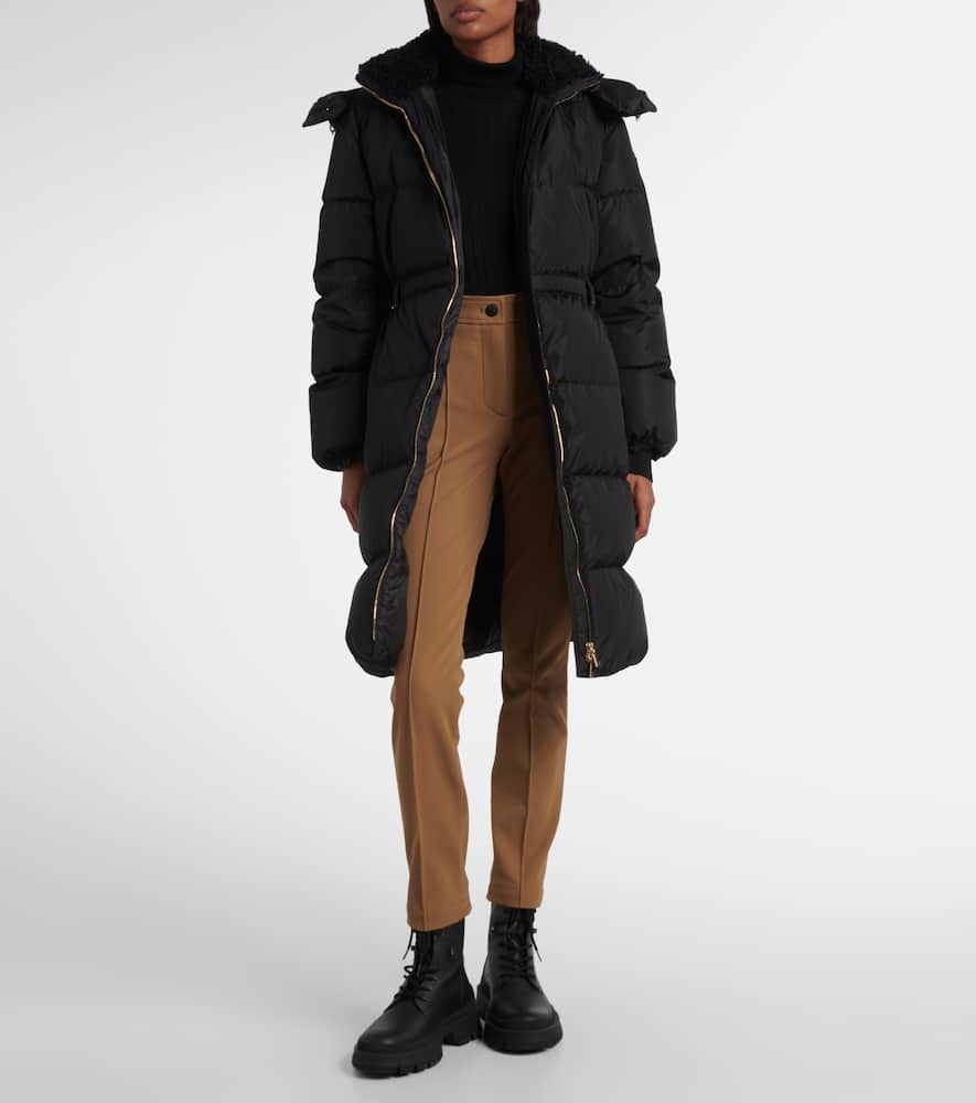 Moncler Slim Ski Pants In Neutral