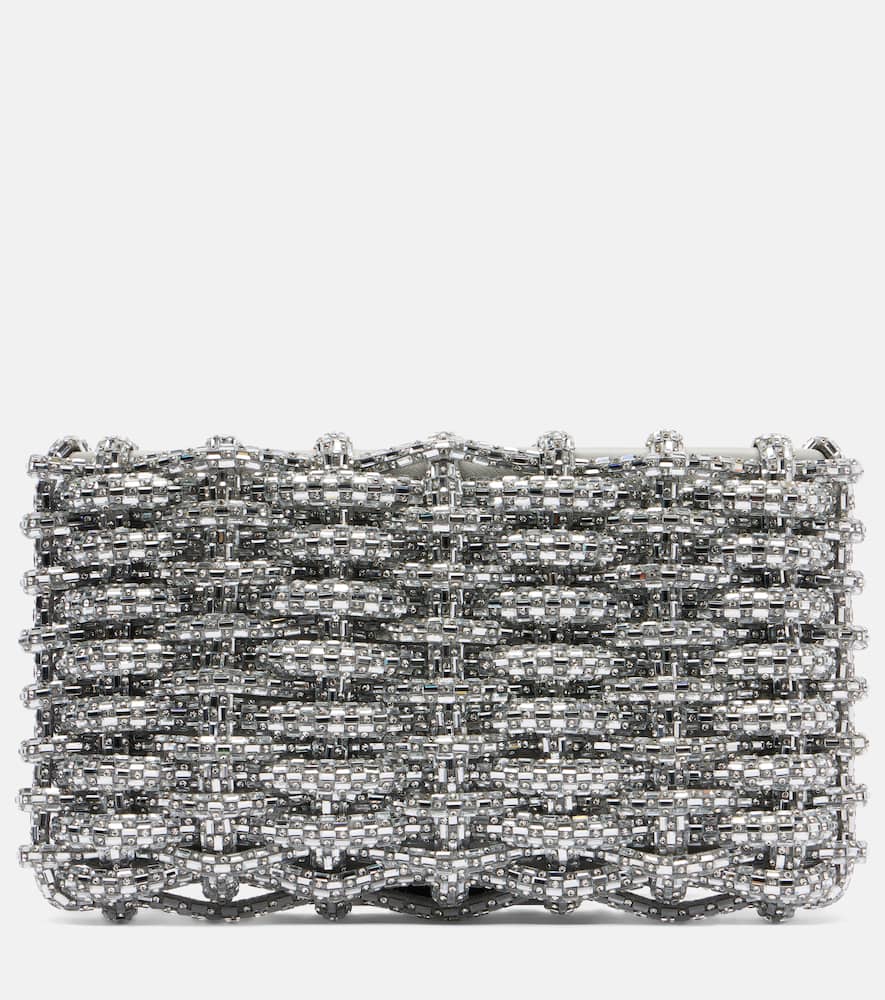 Simkhai Morgan Embellished Clutch In Silver