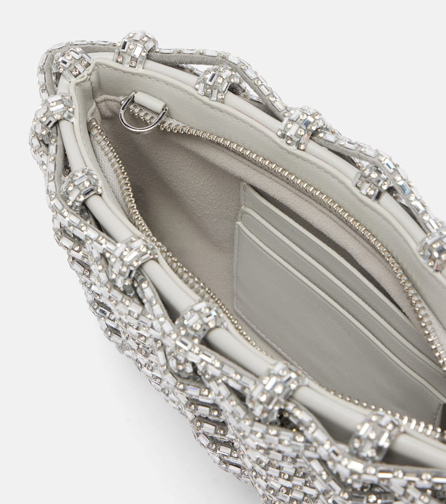 Simkhai Morgan Embellished Clutch In Silver