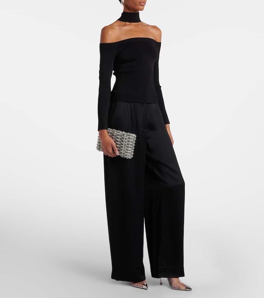 Simkhai Morgan Embellished Clutch In Silver