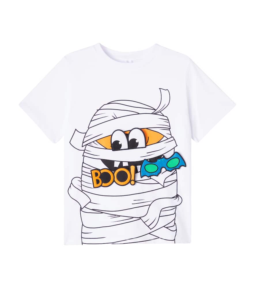 Stella Mccartney Printed Cotton Jersey T-shirt In White