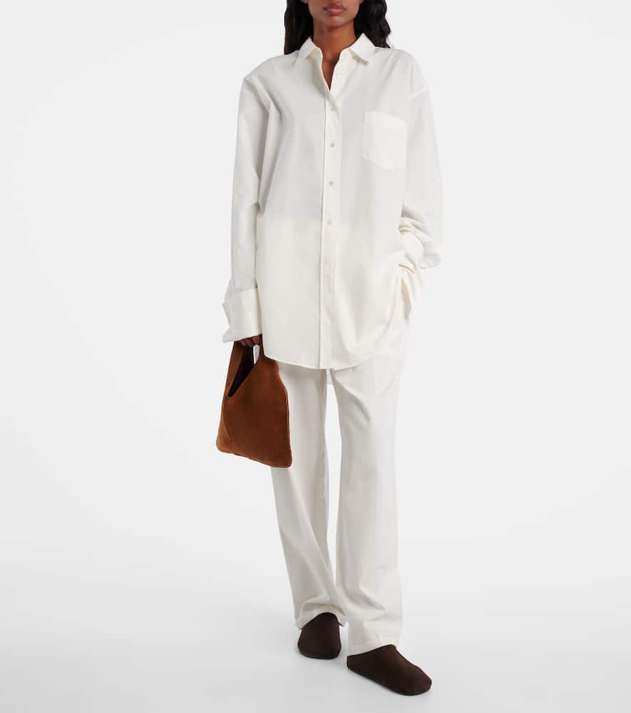 The Row Bindle Small Suede Tote Bag In Brown