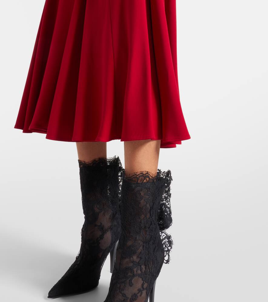 Alexander Mcqueen Midi Dress In Red