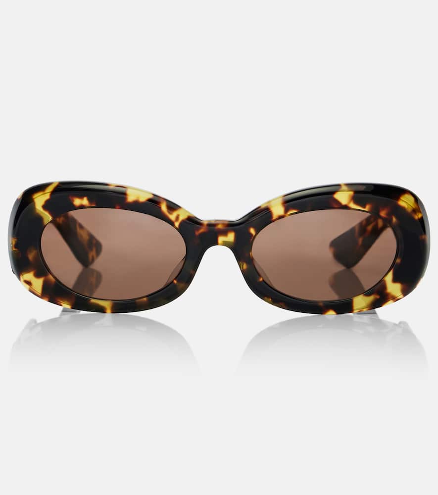 Khaite X Oliver Peoples 1992c Oval Sunglasses In Brown