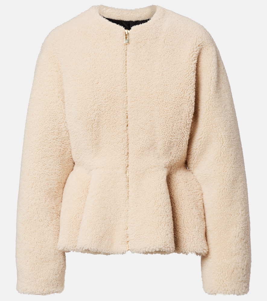 Alaia Alaïa Peplum shearling jacket
