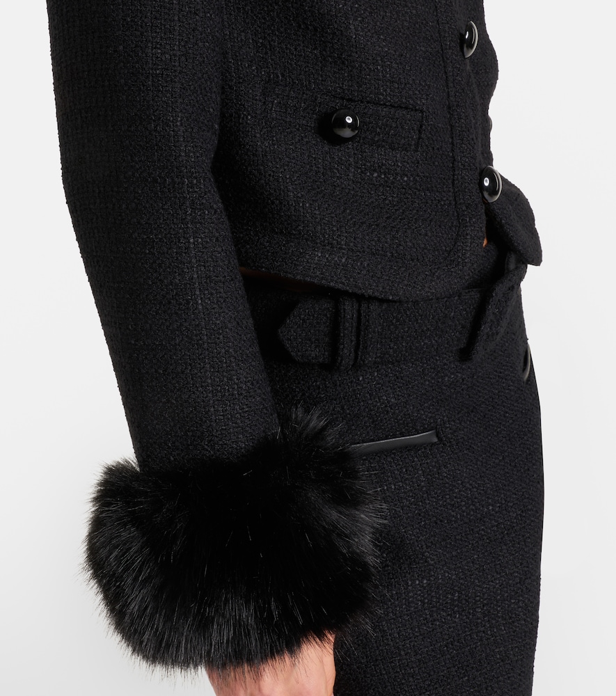 Belted Tweed Miniskirt