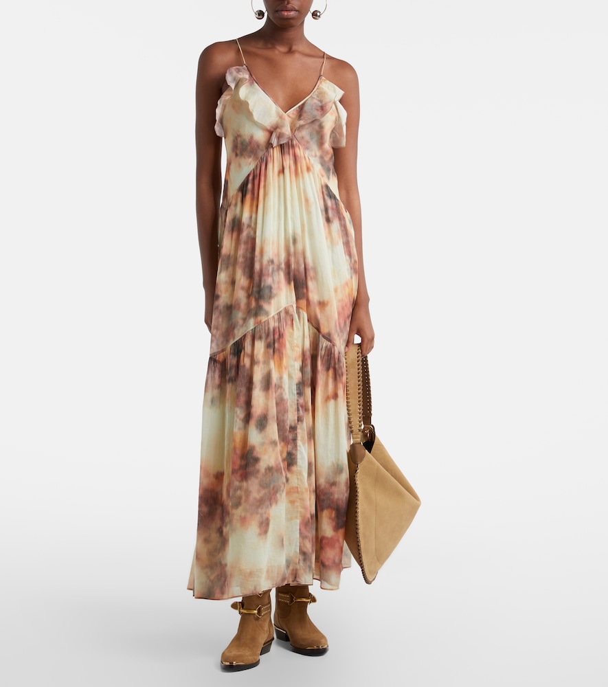  Marant Etoile Marant Etoile Bedrucktes Midikleid Aus Baumwolle 