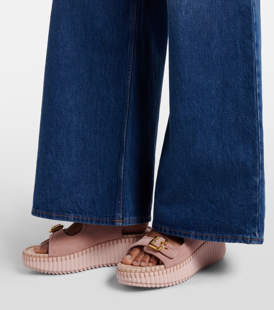 Chloé Nama suede platform sandals