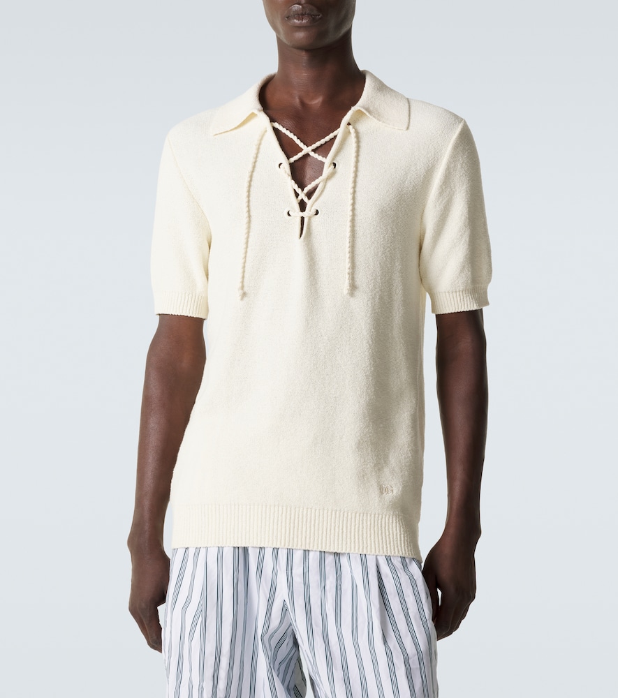  Dolce&gabbana Dolce&gabbana Polohemd Aus Einem Baumwollgemisch 