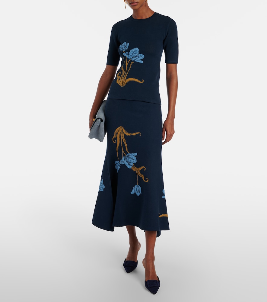 Erdem Floral jacquard sweater