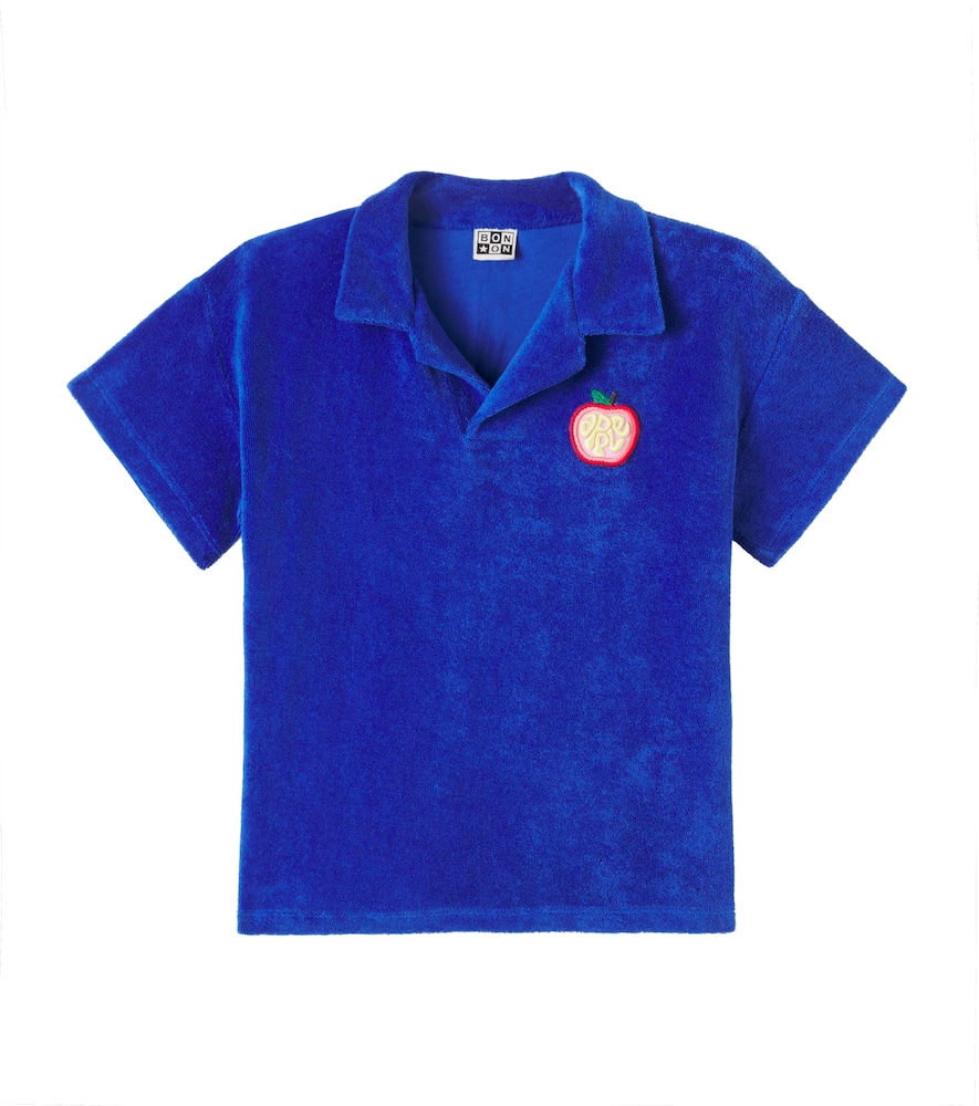 Bonton Kids' Livio Cotton Terry T-shirt In Blue