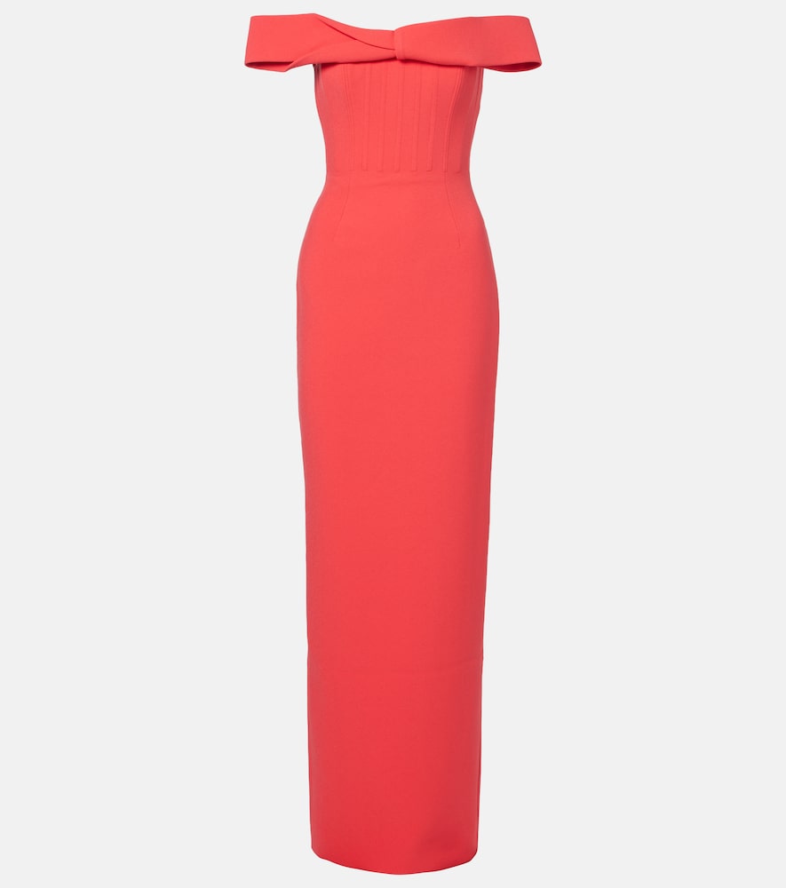 Rachel Gilbert Rydell off-shoulder gown