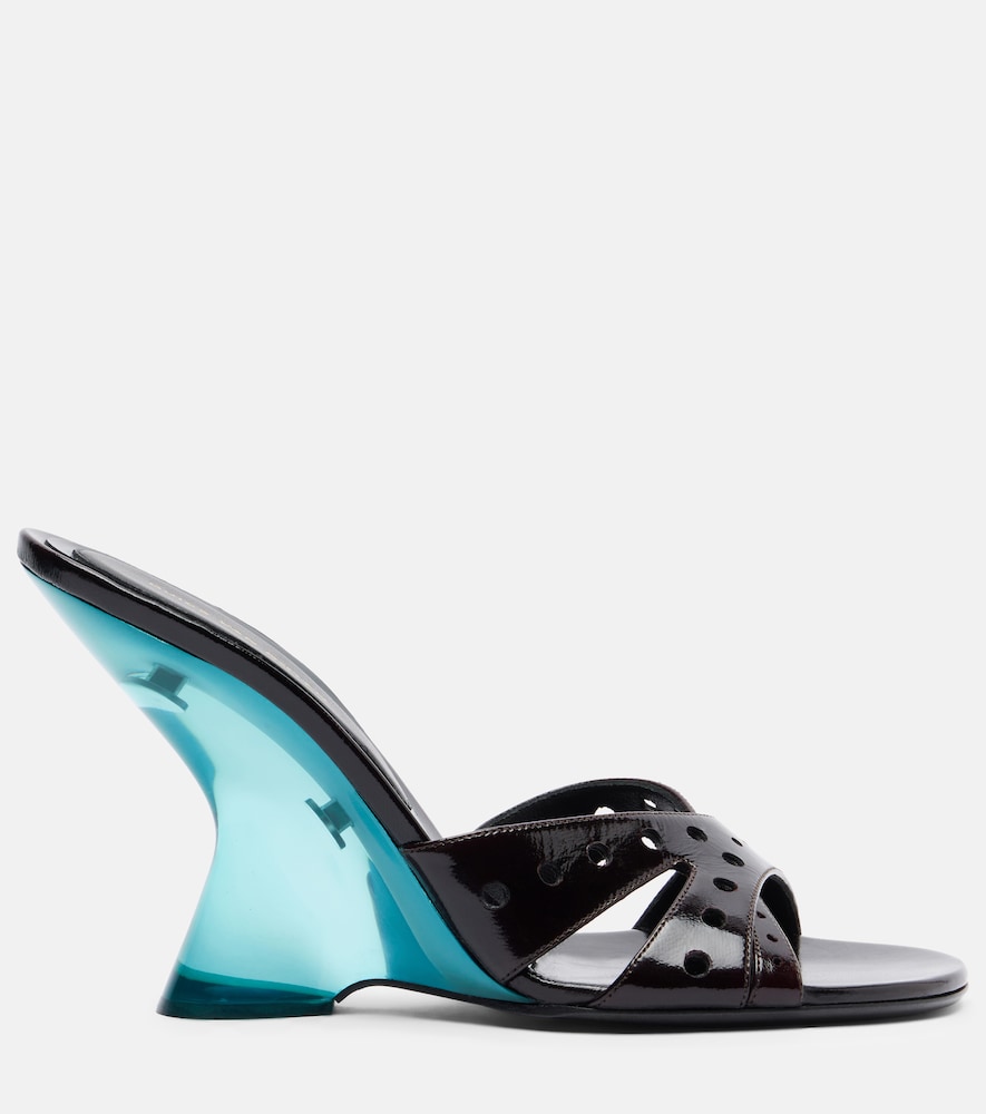  Dries Van Noten Dries Van Noten Wedge-pantoletten Aus Lackleder 