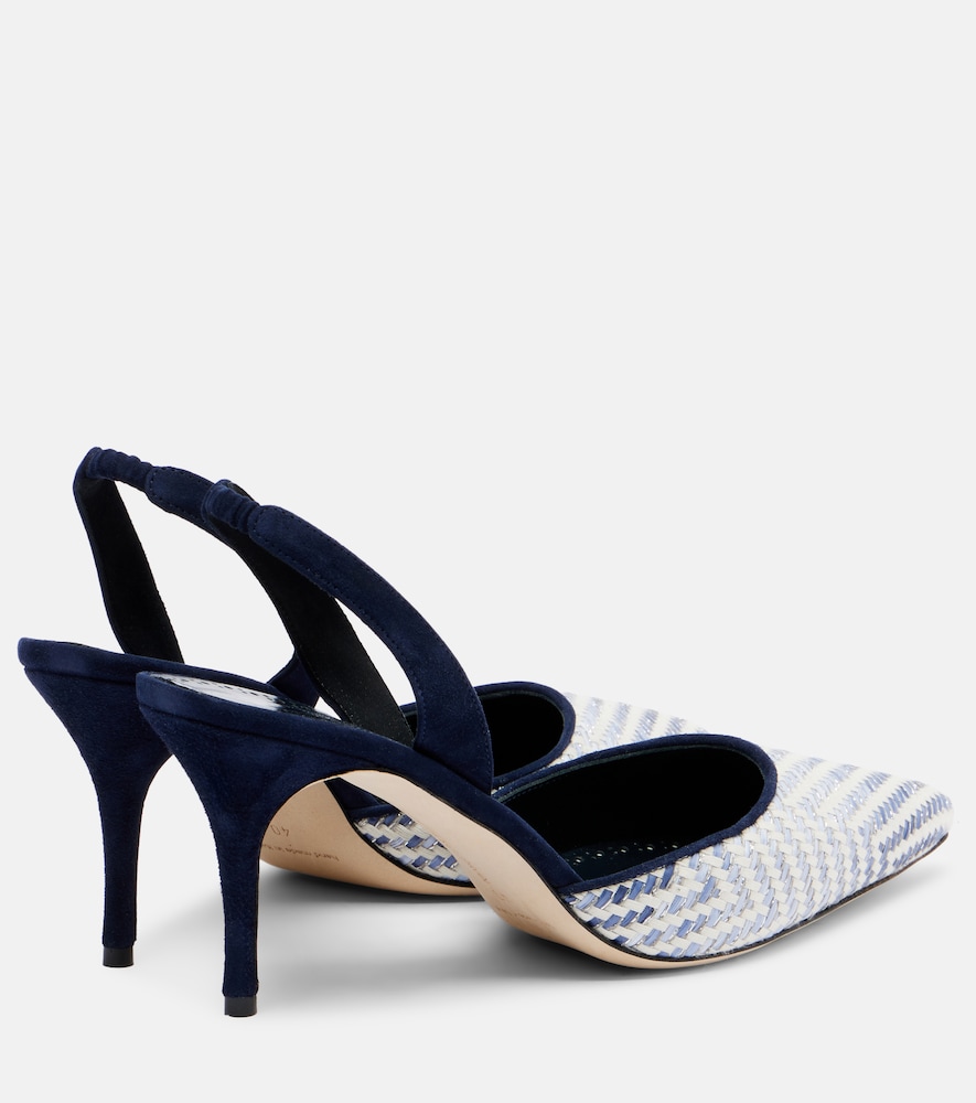  Manolo Blahnik Manolo Blahnik Slingback-pumps Carolyne 70 Aus Raffiabast 
