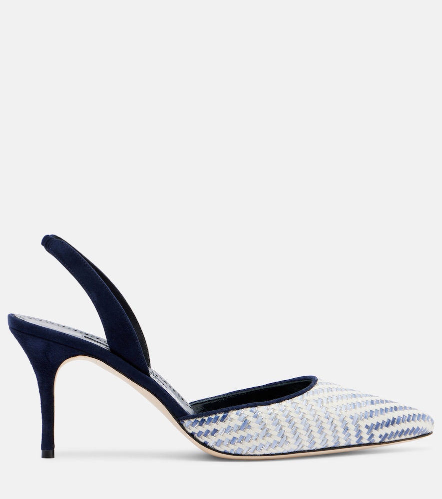  Manolo Blahnik Manolo Blahnik Slingback-pumps Carolyne 70 Aus Raffiabast 