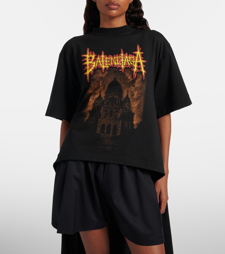  Balenciaga Balenciaga Printed Cotton Jersey T-shirt 