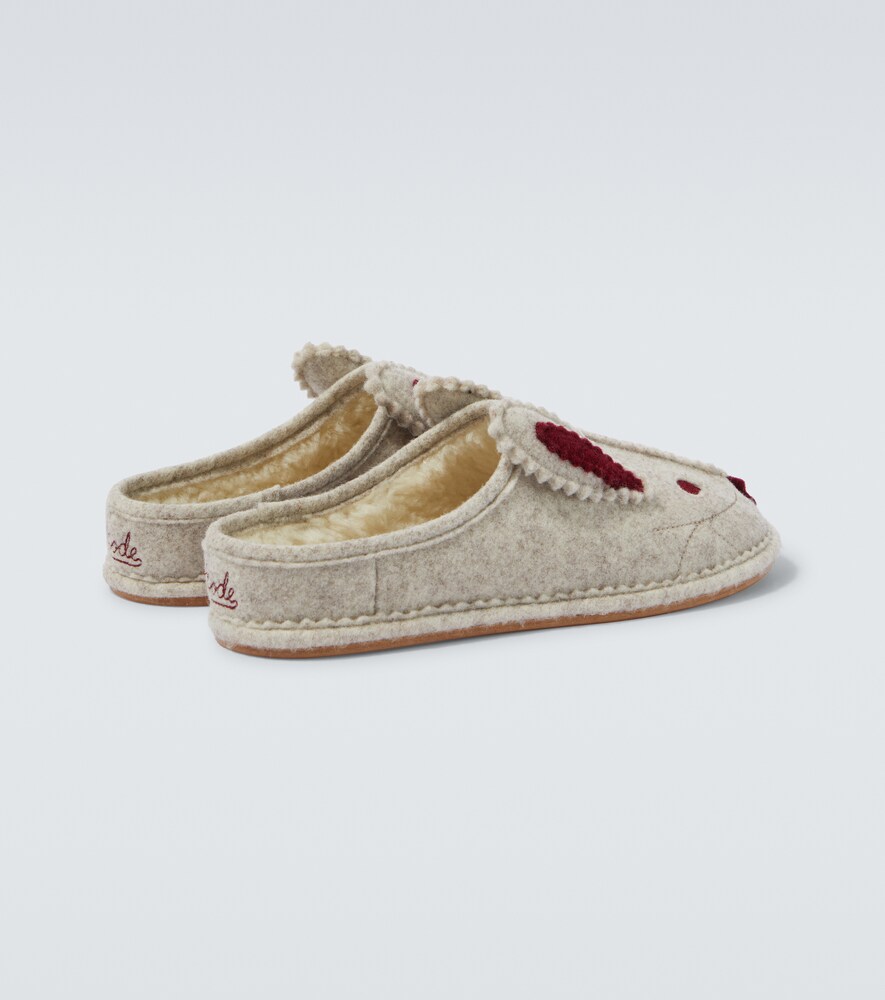  Bode Bode Slippers Aus Einem Wollgemisch 