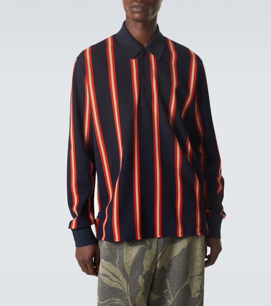  Junya Watanabe Junya Watanabe Striped Wool Polo Shirt 