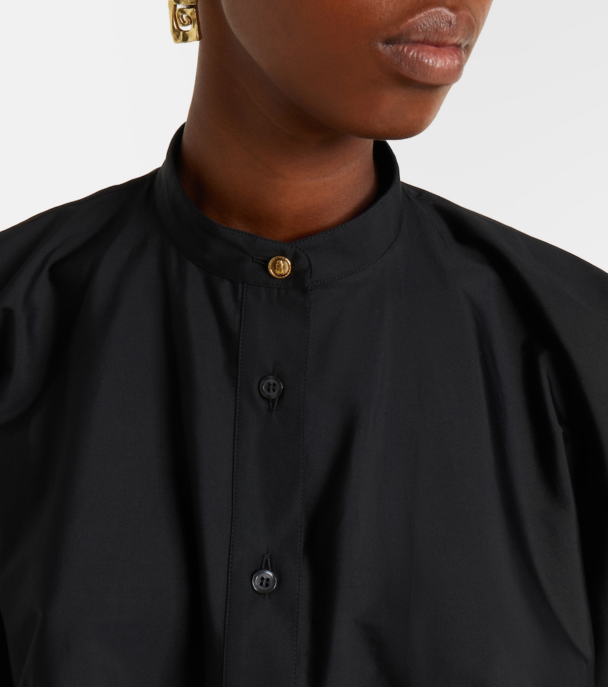  La Doublej La Doublej Besticktes Cropped-hemd Foulard Aus Baumwolle 