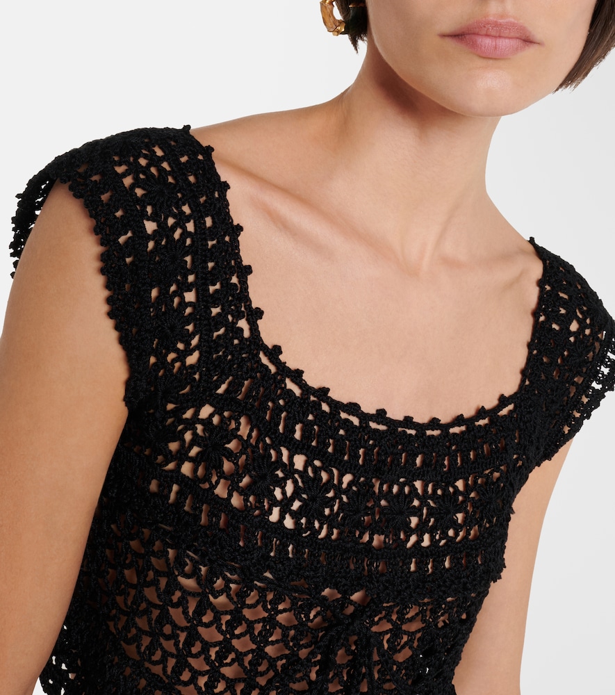  Anna Kosturova Anna Kosturova Crop Top De Croché De Algodón 