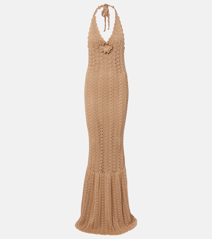 Elie Saab Floral-appliqué crochet cotton maxi dress | Thumbnail 7 Elie Saab Floral-appliqué crochet cotton maxi dress | Thumbnail 7